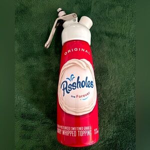 RARE Assholes Live Forever Red Whipped Topping Dispenser BRAND NEW, NEVER USED